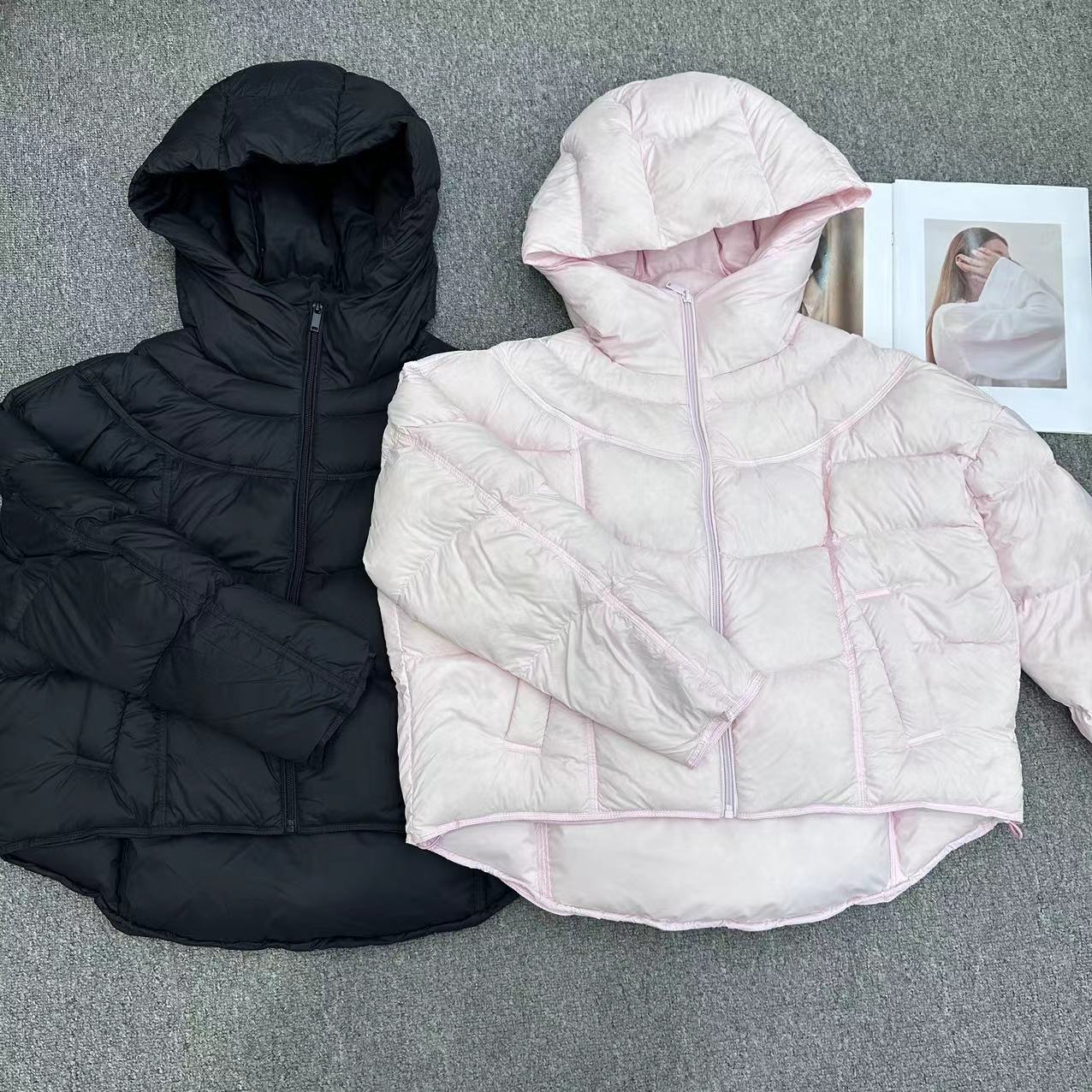 【周周家】7027濮院冬季鹅绒服连帽短款纯色女士街头风柜柜