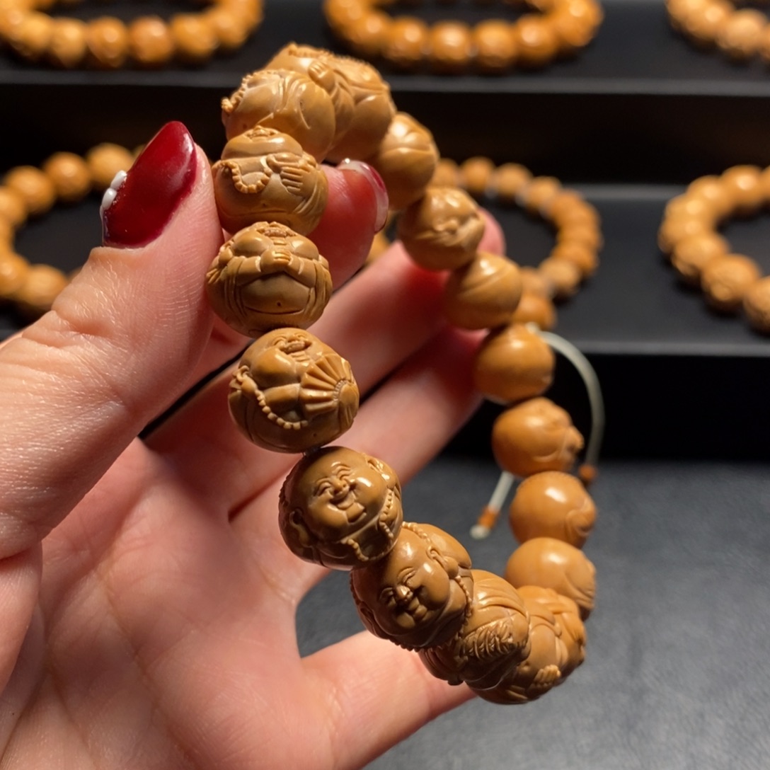 猴头核桃手串?*七大肚弥勒