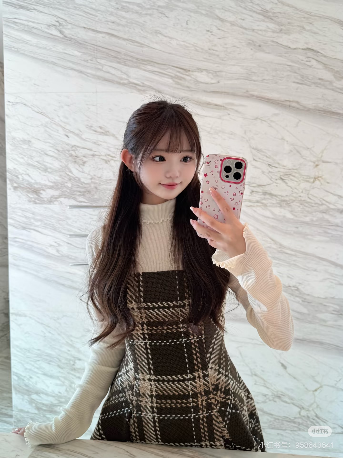 【FaFa】日系 S “午后红茶”羊毛格纹编织 A字连衣裙988270447583