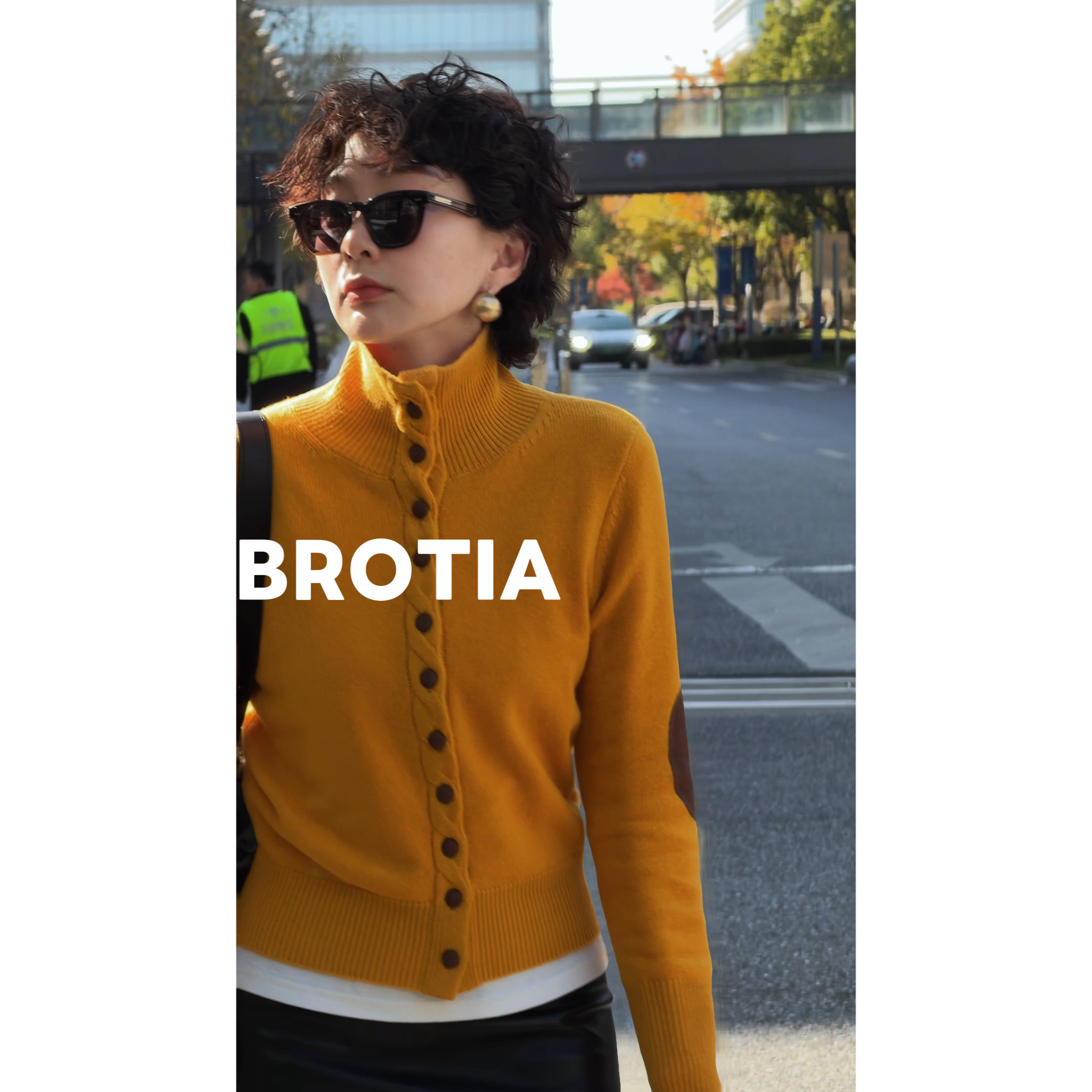 BRA 【晴朗金芒】25秋冬新款针织氛围感全羊毛针织毛衣开衫