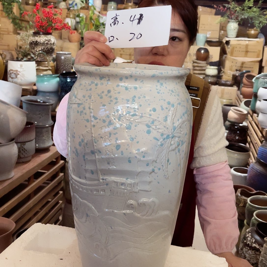 紫砂花盆高度41口径20
