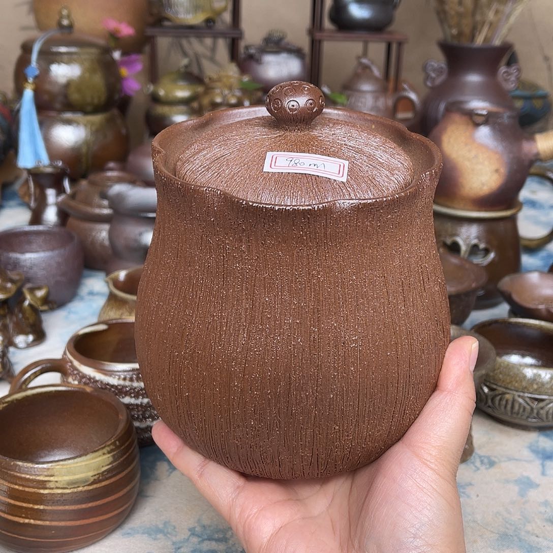 手作纹理茶叶罐阿阿