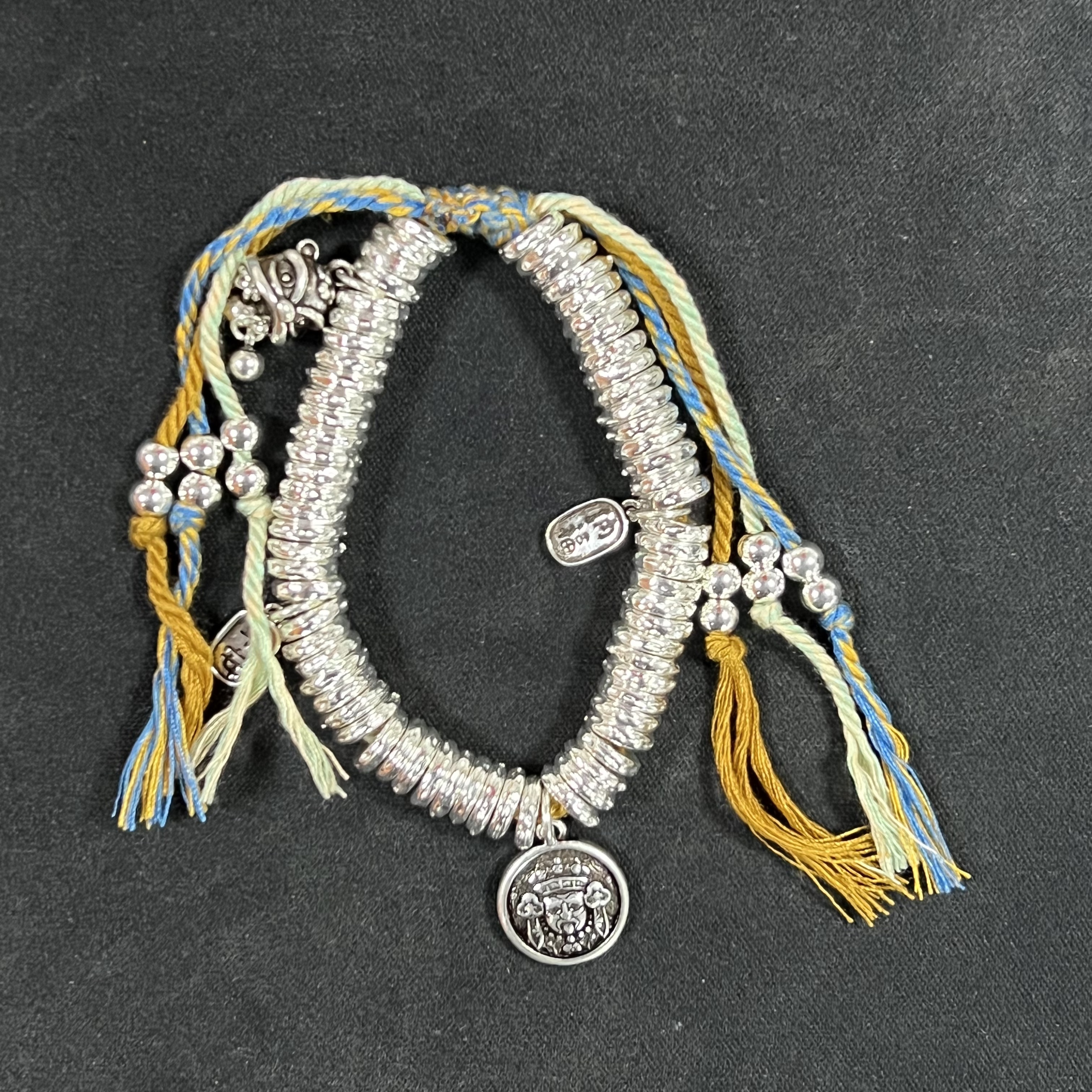 YZ032 彩神财神爷精品手链  精品银色手链（无礼盒）