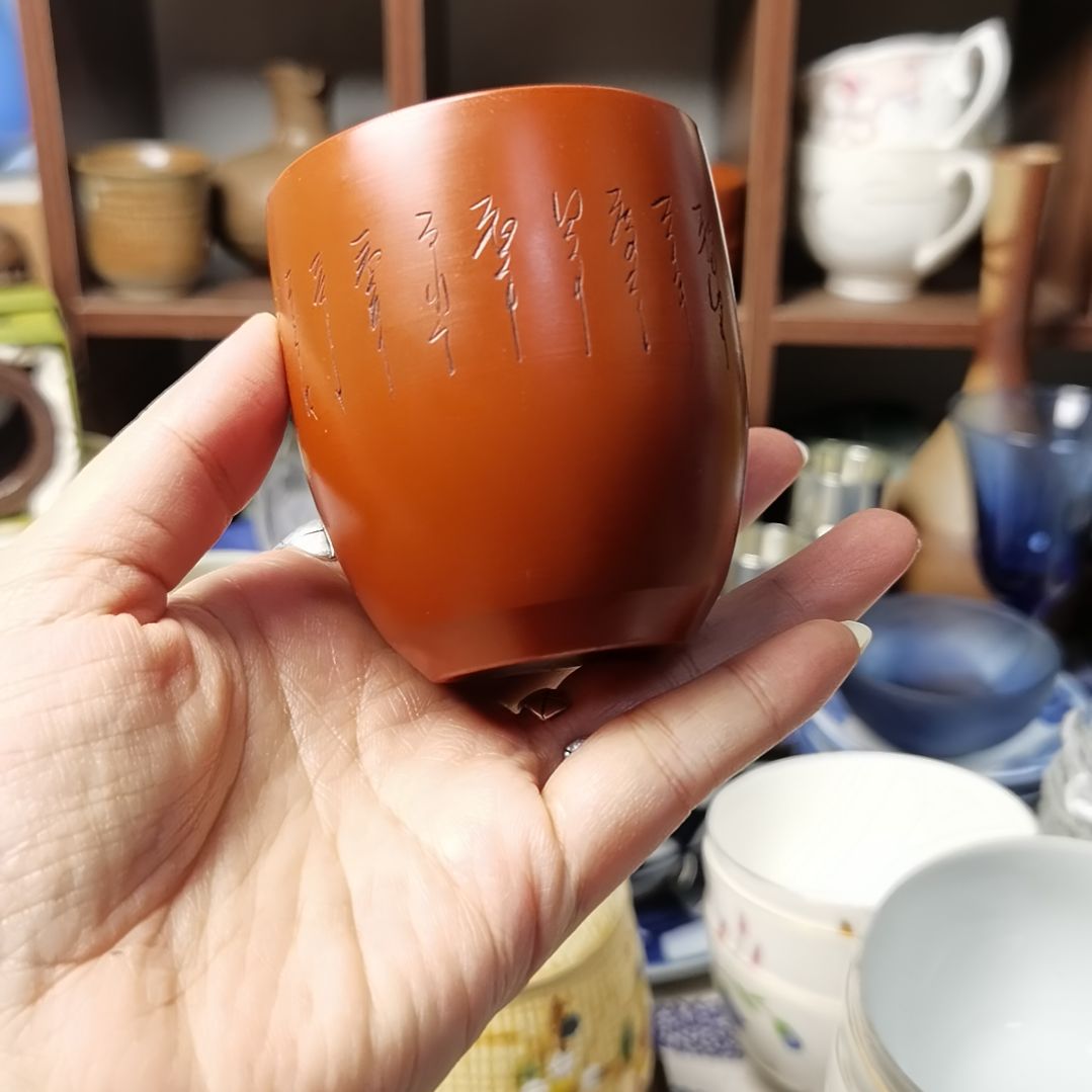 紫砂茶案陶瓷杯子碟子碗静