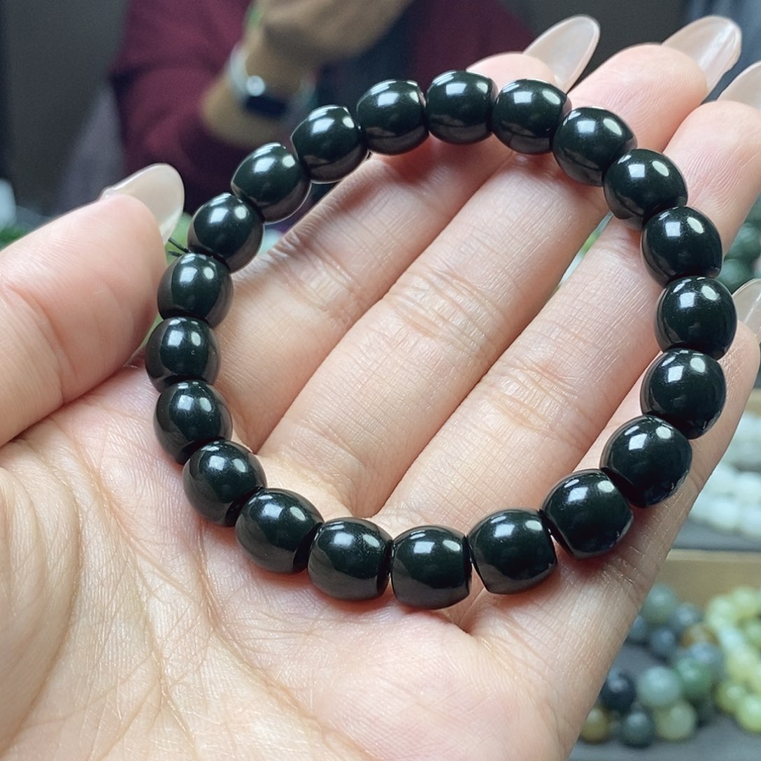 和田玉未镶嵌手链塔县塔青10m