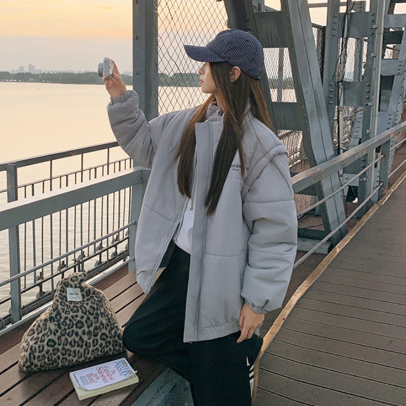 2025年冬季时尚加厚棉服女袖子可拆卸男女同款宽松保暖情侣装马甲