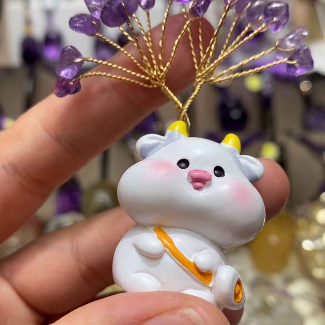 珠宝半成品未镶嵌紫晶水晶摆件