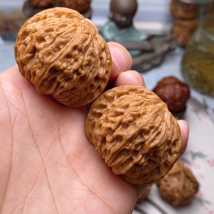 【闪购商品】文玩核桃把件磨盘42