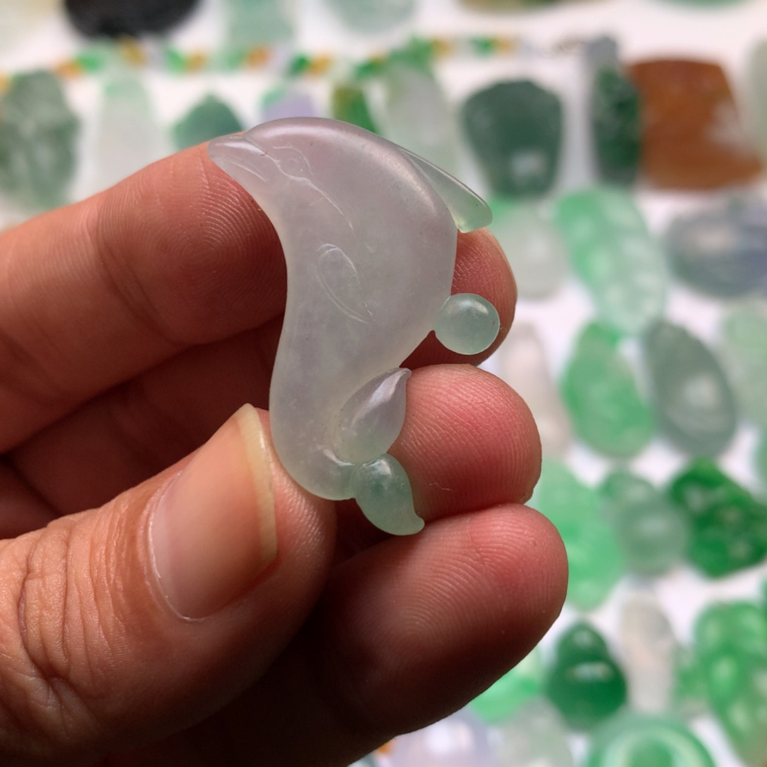 定制翡翠未镶嵌海豚