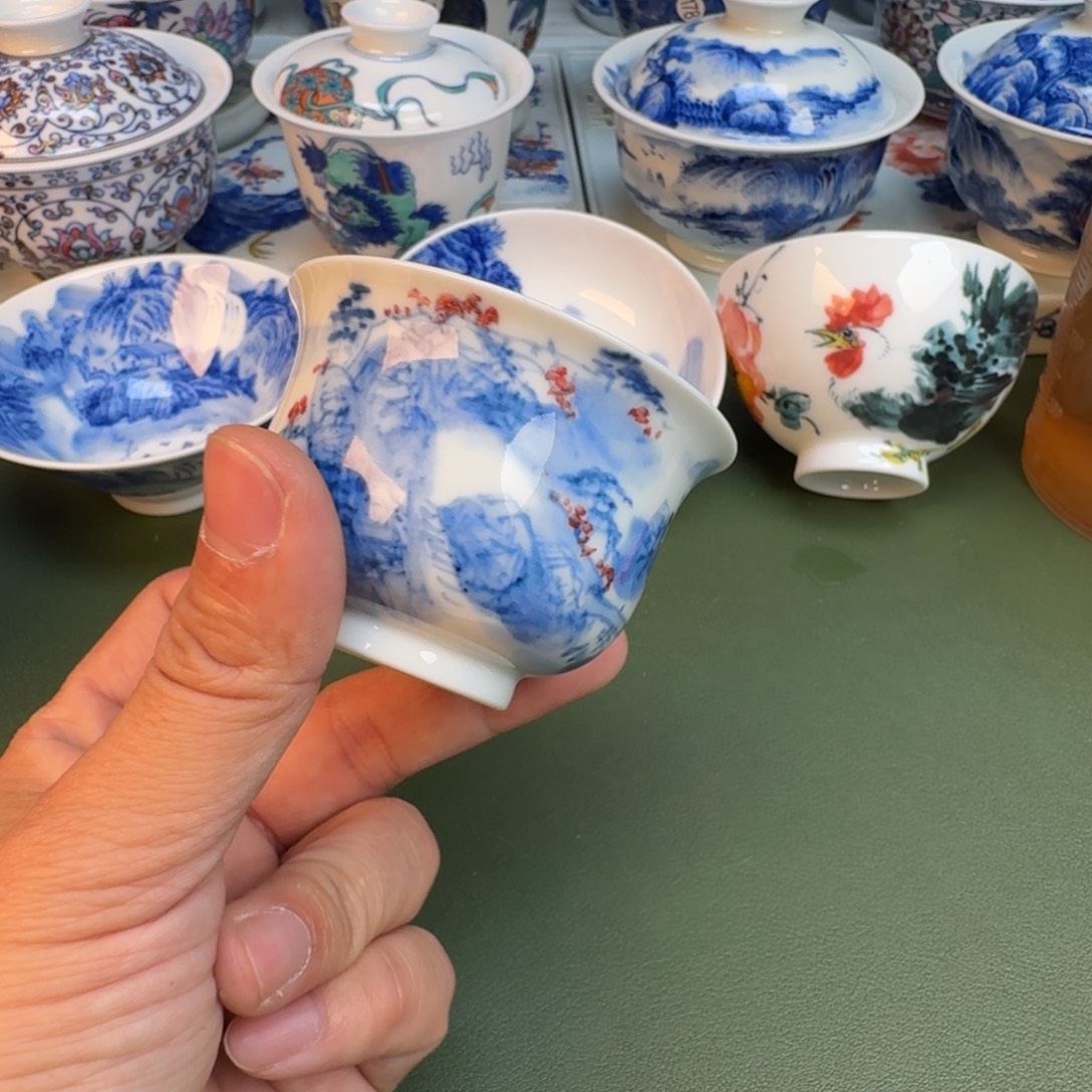 陶纯手工纯手绘茶具石头304