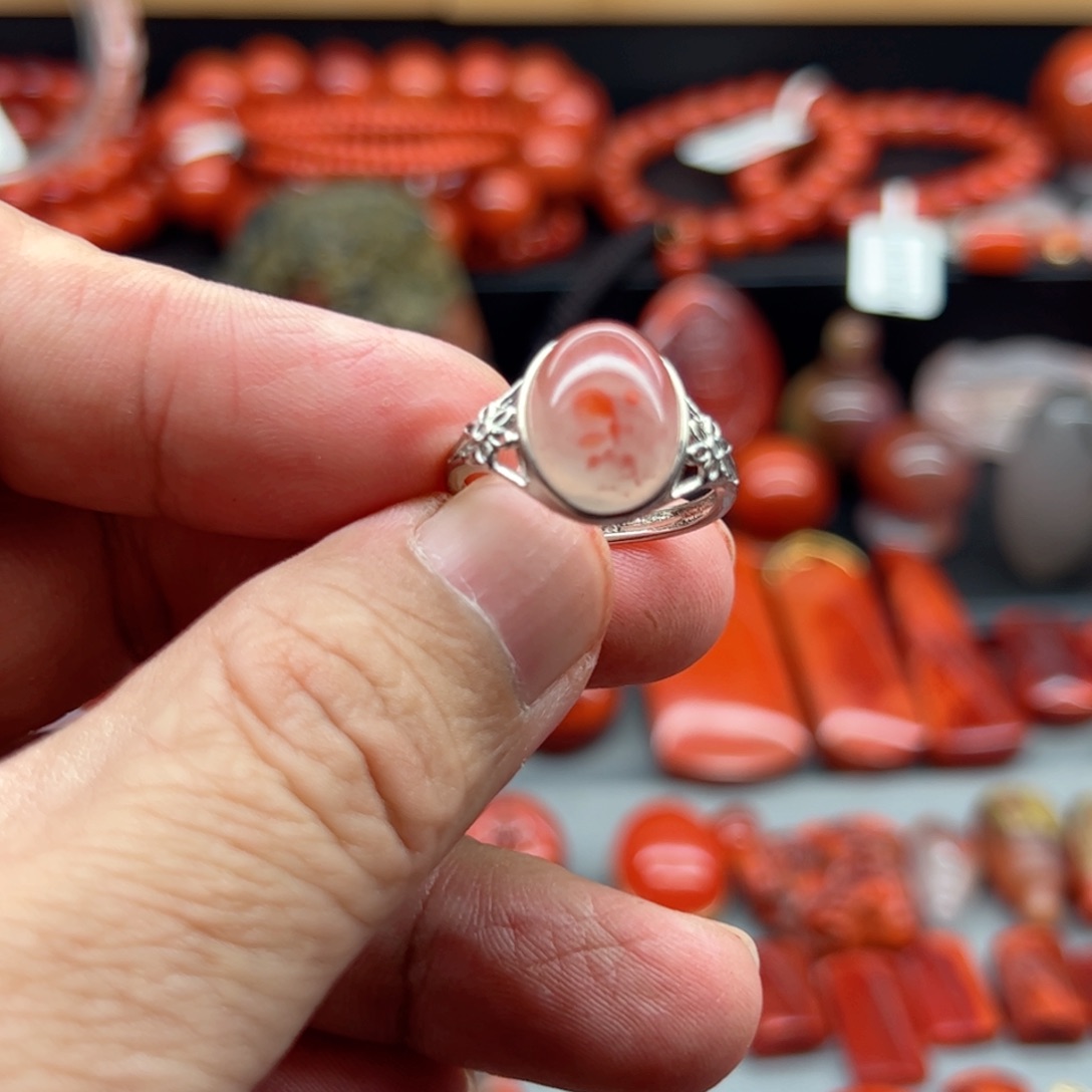 南红玛瑙介指未镶嵌