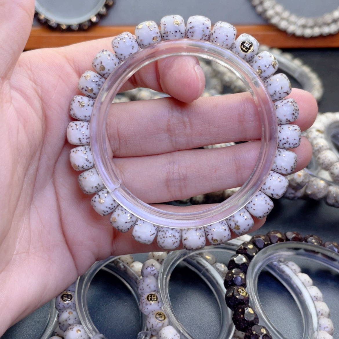 【闪购商品】星月菩提手串单金标大留白河豚龙鳞