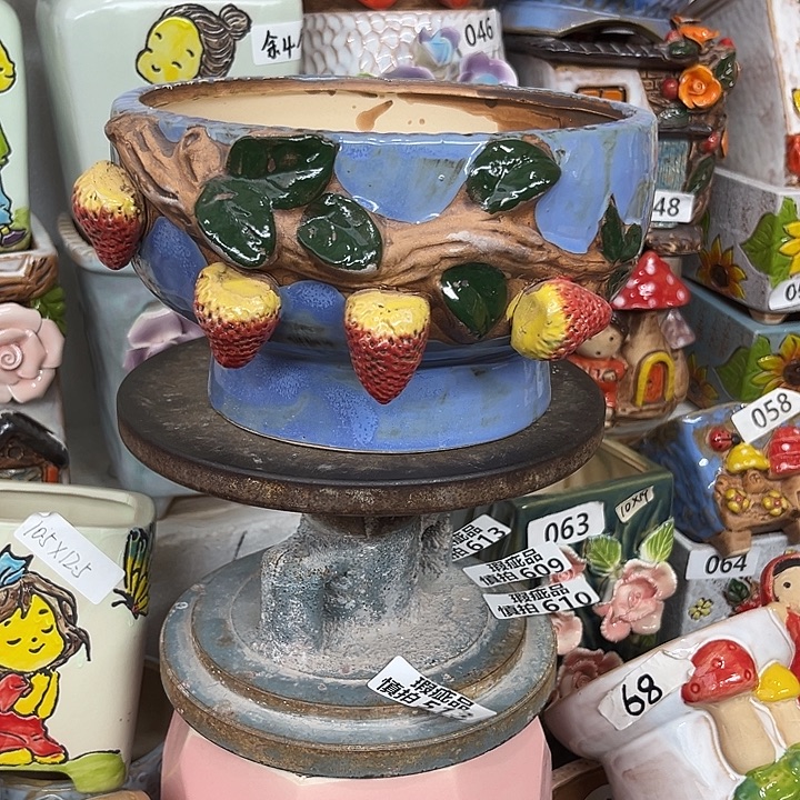紫砂花盆粗陶材质多肉花盆