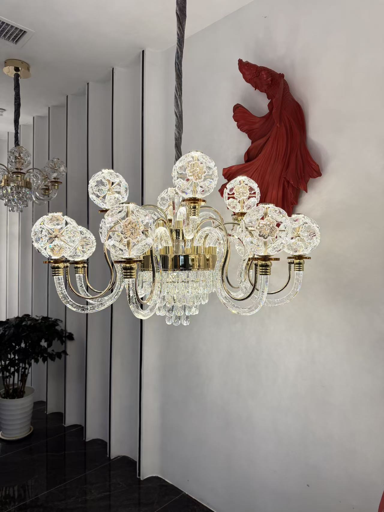 2025年新品平安果升级版四叶草组合轻奢美式百搭法式风格吊灯