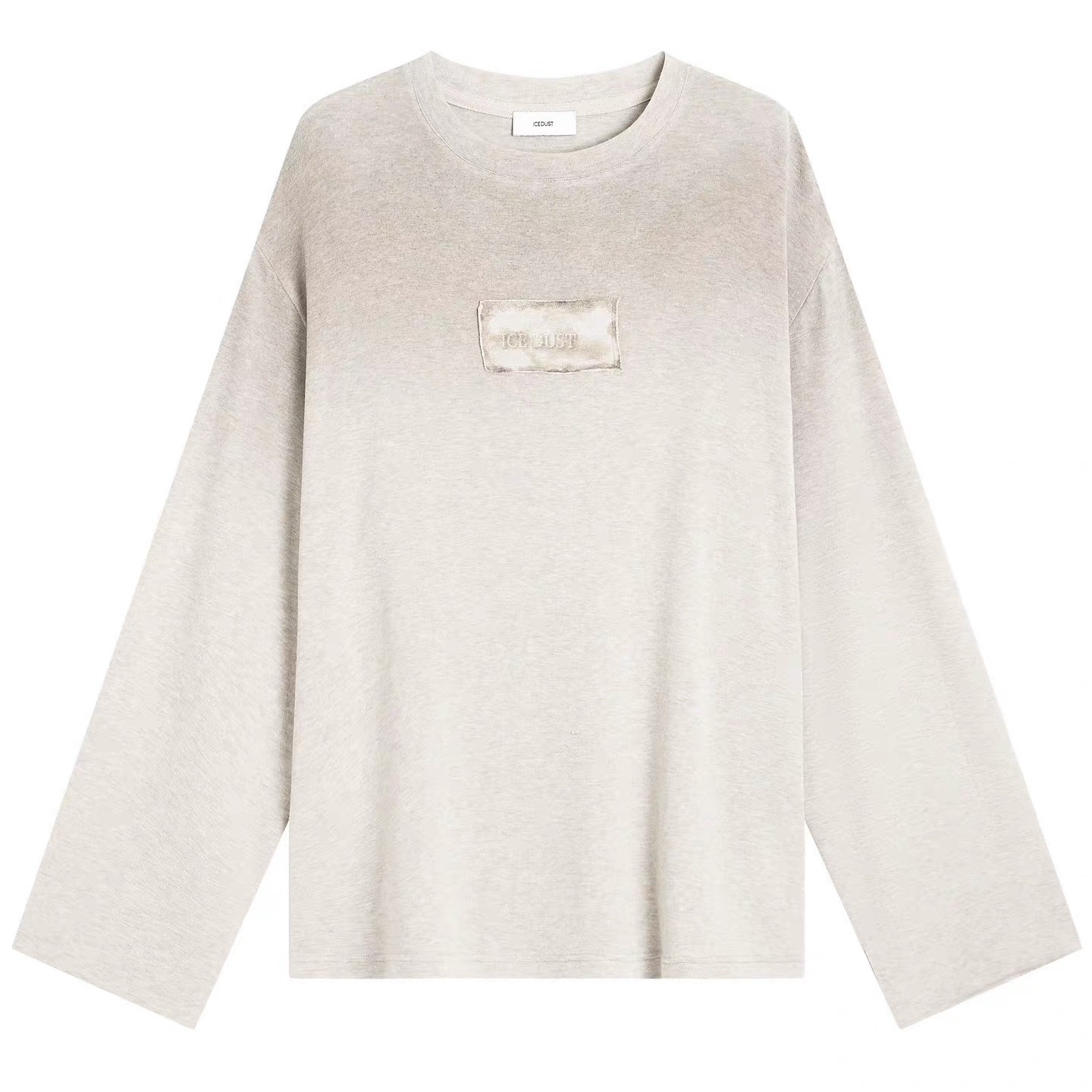 ICEDUST 2025秋冬新品脏染蕾丝标长袖T恤内搭打底上衣