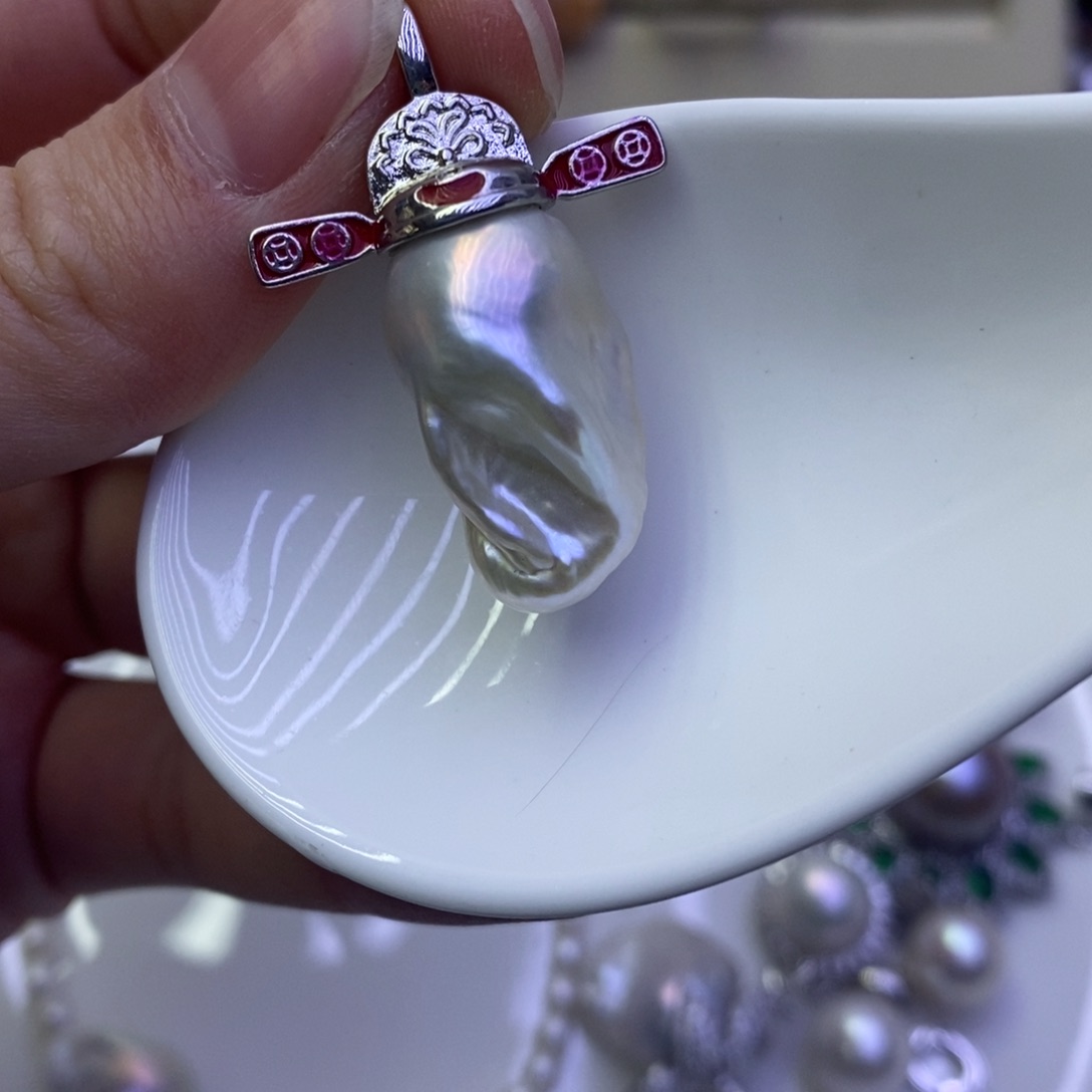 淡水珍珠吊坠(不含链)合金