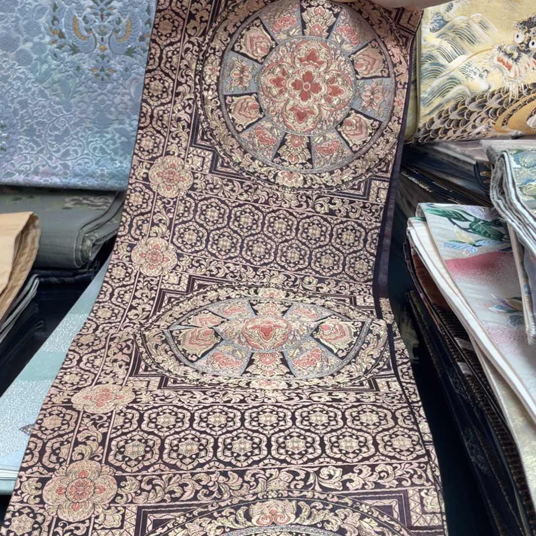 刺绣唐锦桑蚕丝正绢面料 