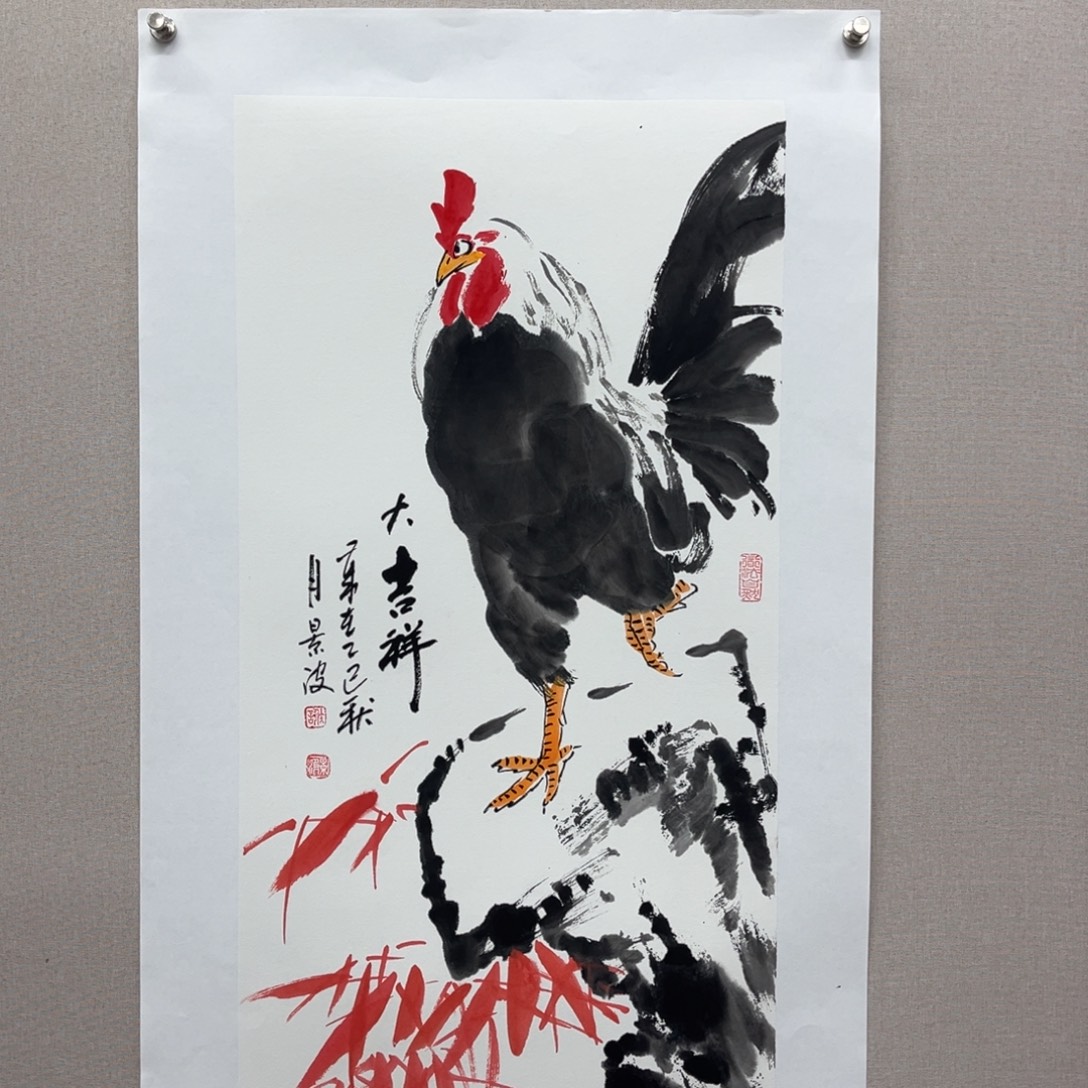 国画艺术家真人手绘