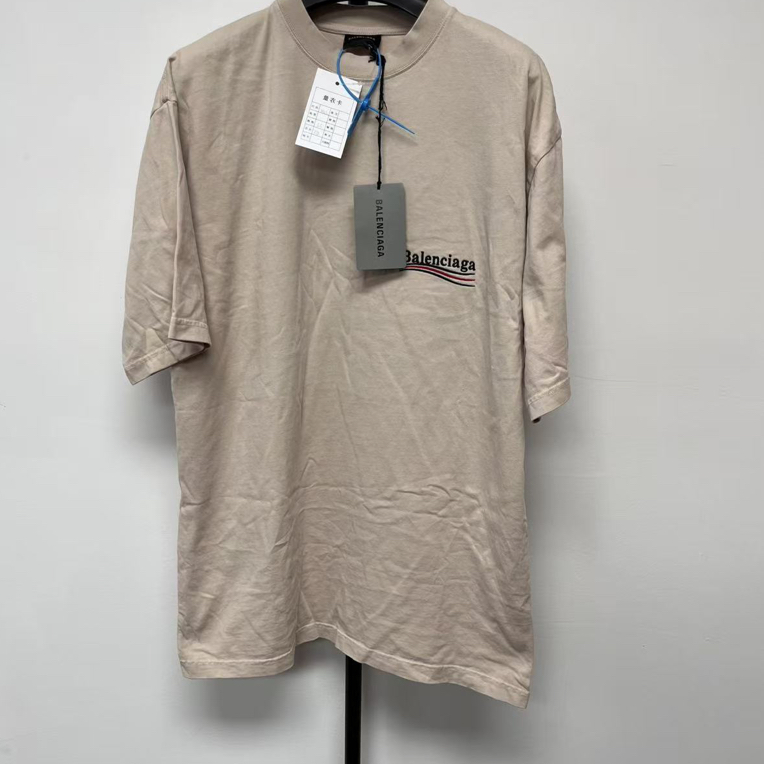 未使用 Balenciaga/巴黎世家 字母Logo印花圆领短袖T恤 01636