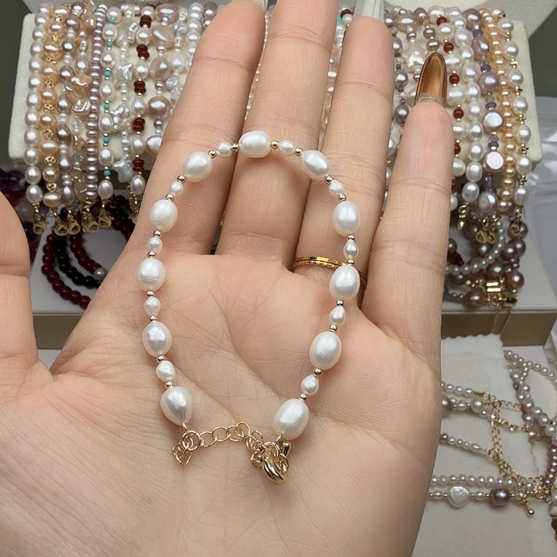 手绳钛钢淡水珍珠