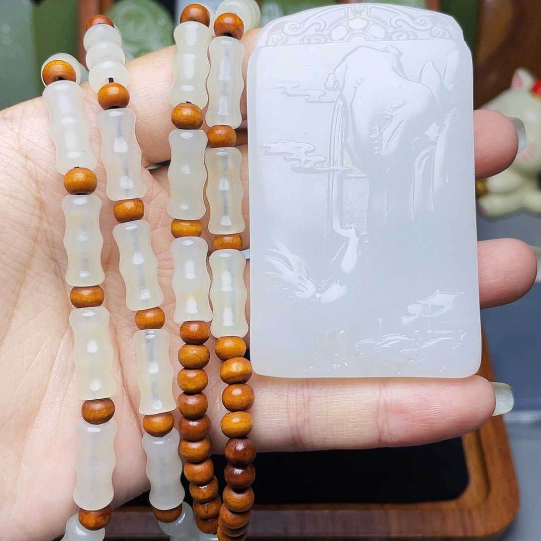 小***黑新疆昆仑山脉料生肖鸡牌