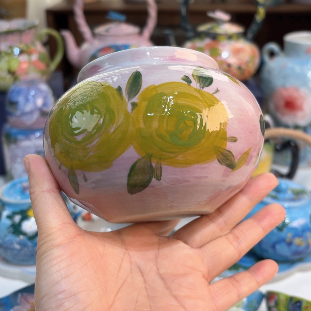 景德镇手绘高温釉下彩陶瓷茶具