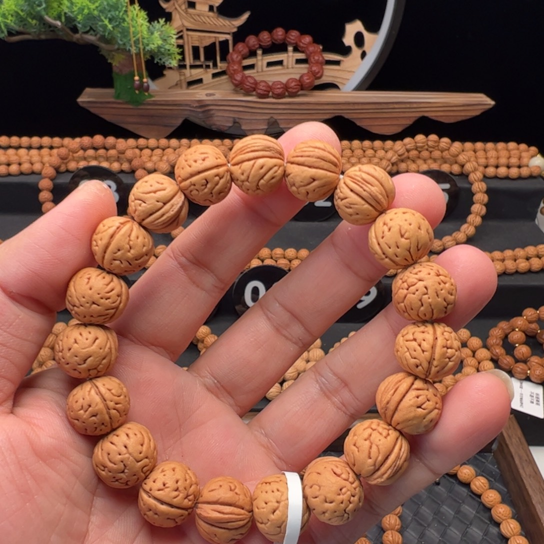 热***友文玩核桃手串精品野生桃核手串盘锦肌肉