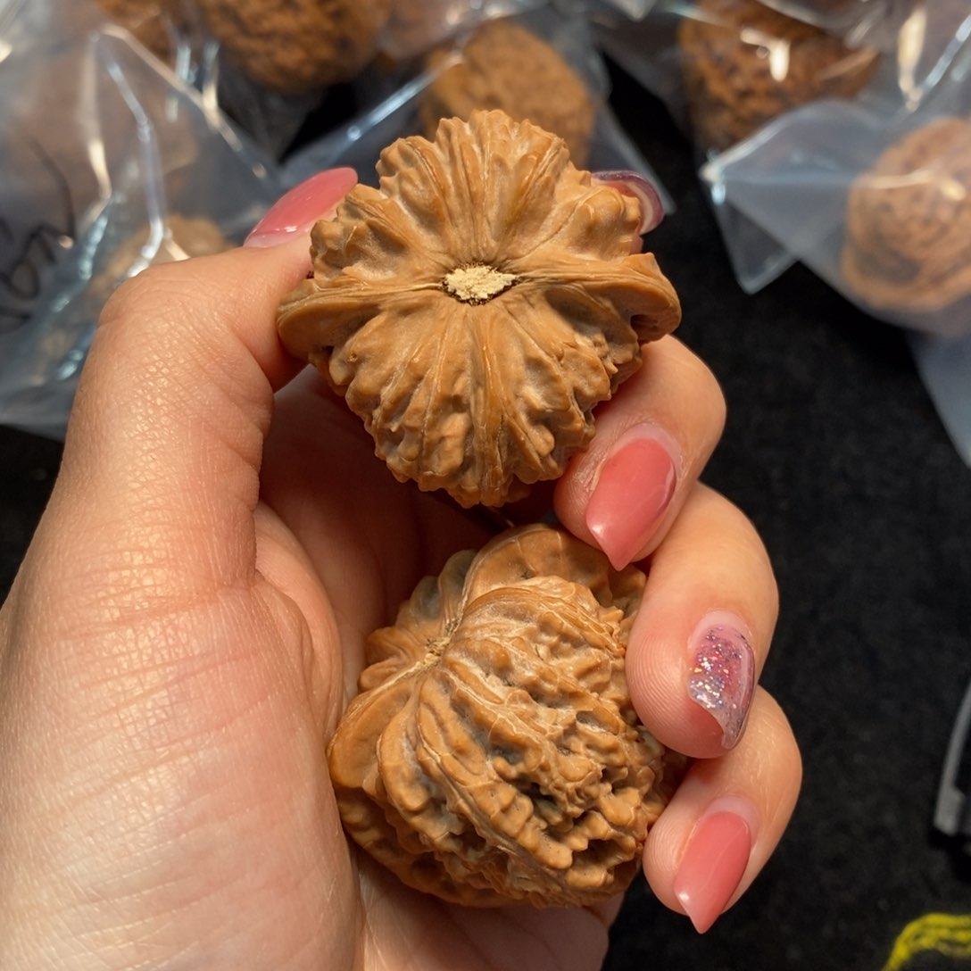 猴头核桃吊坠贝*塔白狮子159