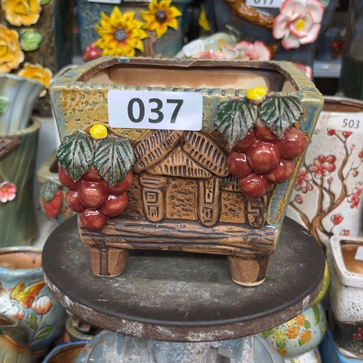 紫砂花盆粗陶材质多肉花盆