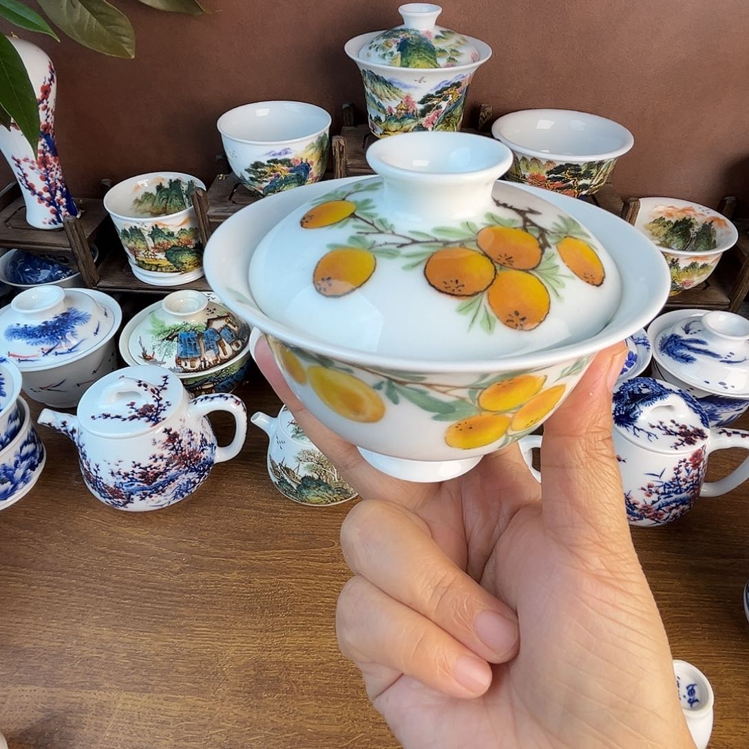 忠意堂釉下彩硕果累累微瑕不退