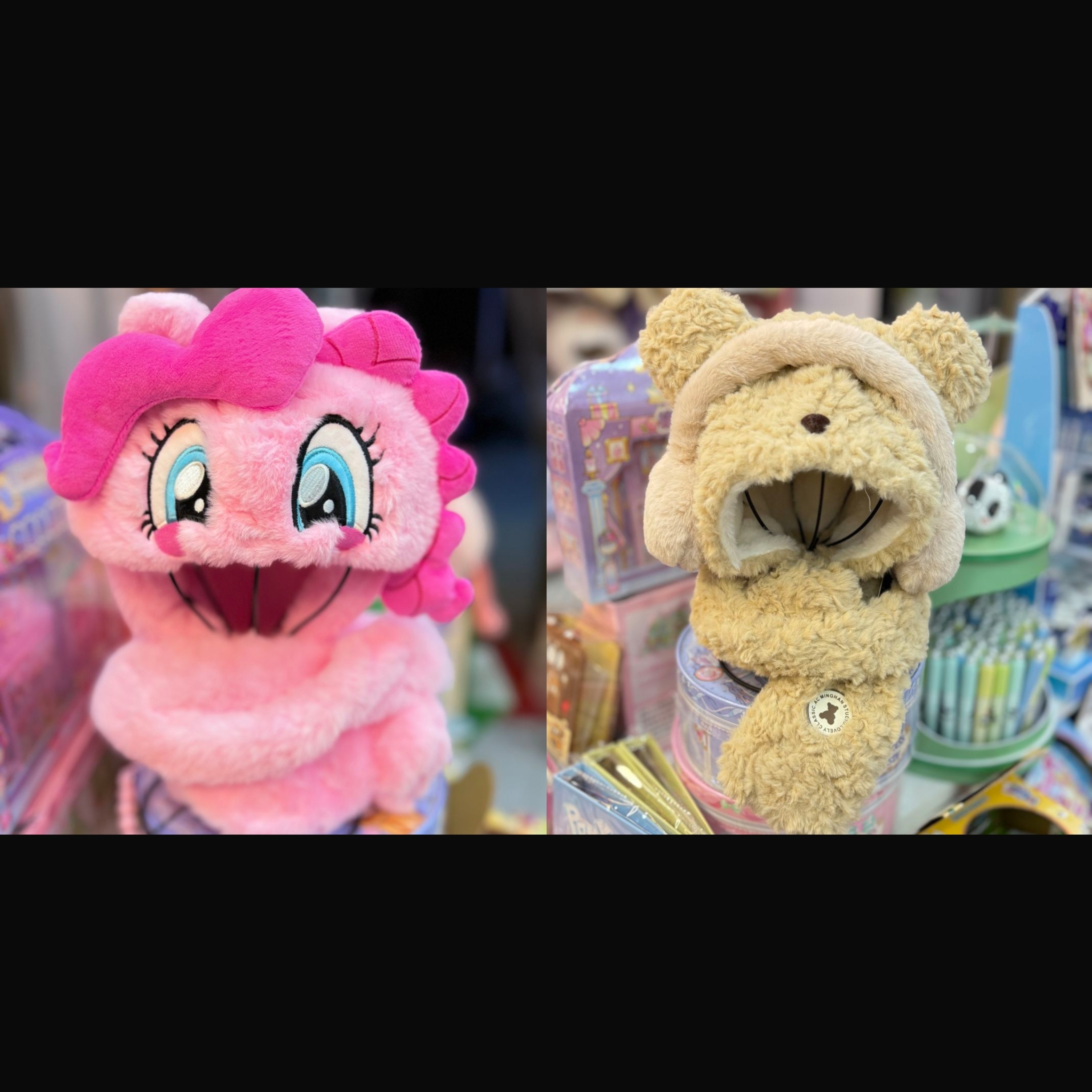 可爱帽子围巾手套秋冬季女童保暖加绒帽子围巾手套