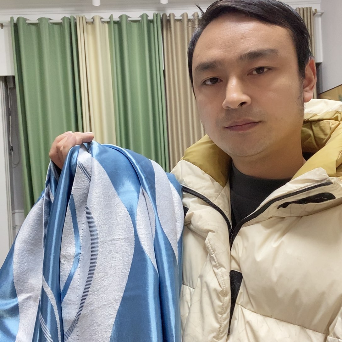 涤纶渡**?孤品灰蓝5米对开打改短