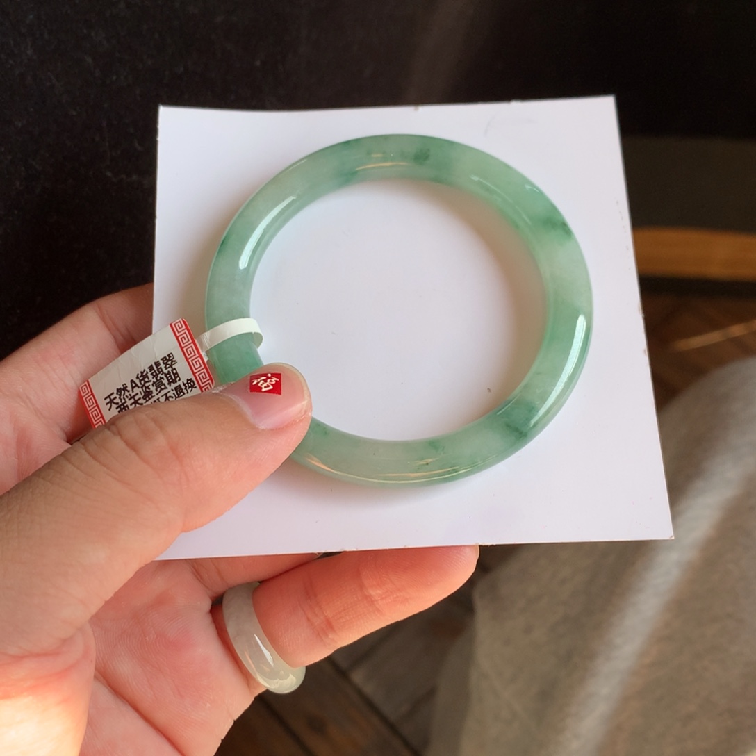 翡翠未镶嵌手镯30号54