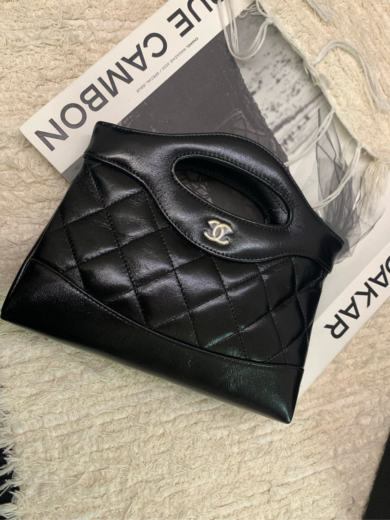 全新未使用 Chanel/香奈儿 25c 黑金31bag nano包 20cm  12271100