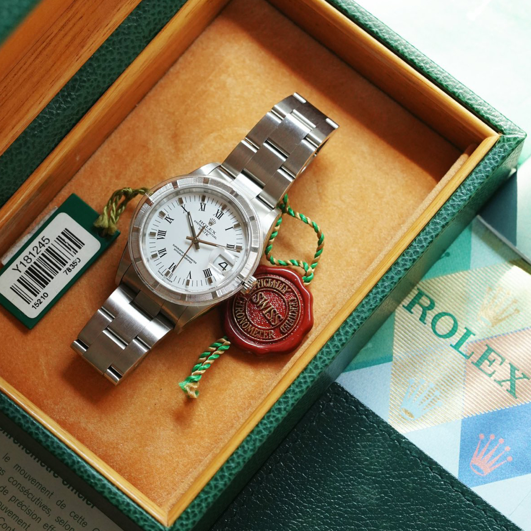 未使用 Rolex/劳力士 型号 15210雪山白双刻度 未使用全套