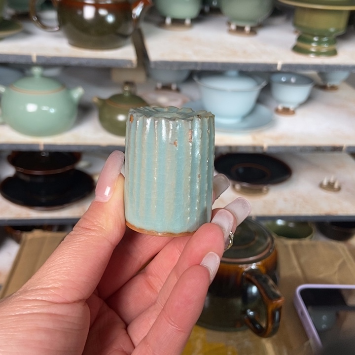 瓷片微瑕天青碗8888