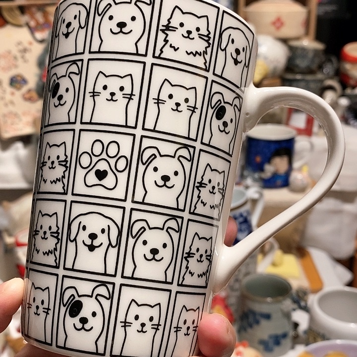 搪瓷猫咪马克杯大号