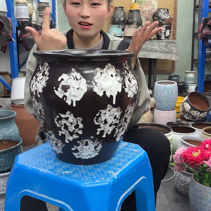 24×27 -粗陶花盆有孔-买买买