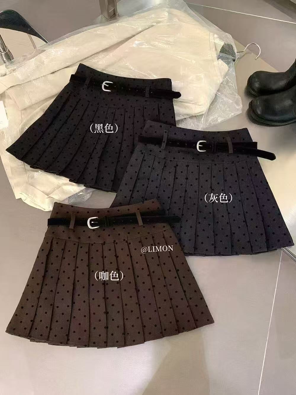 【815# 百褶裙】半身裙百褶裙学院风时尚百搭波点