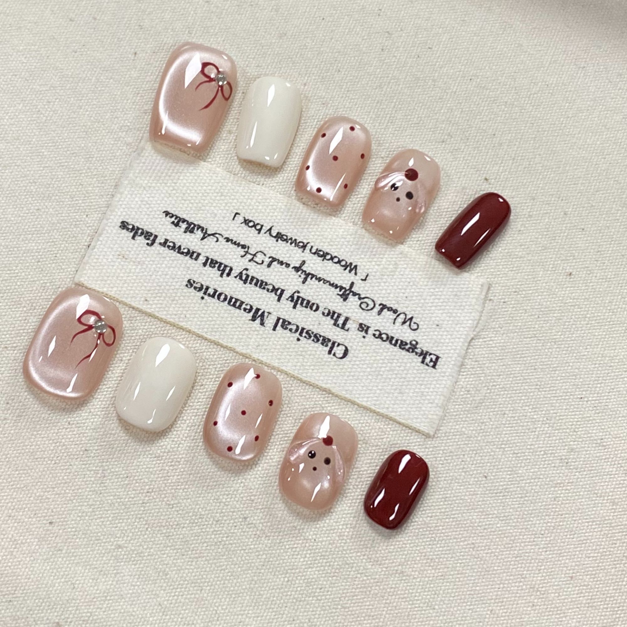 设计师专款【哈哈狗】JD1855纯手工轻奢美甲穿戴甲（送工具包）