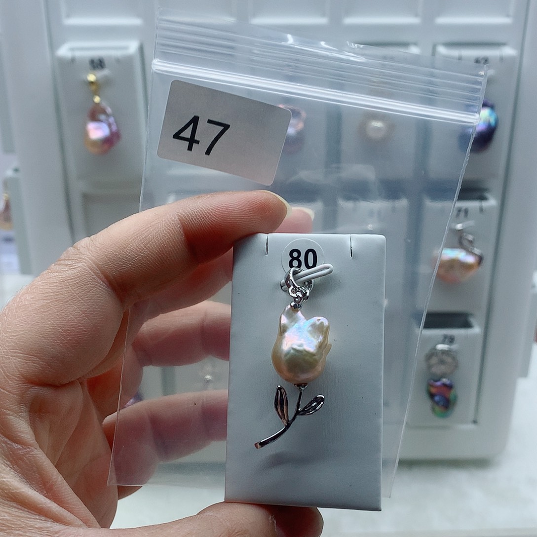 淡水珍珠吊坠(不含链)合金