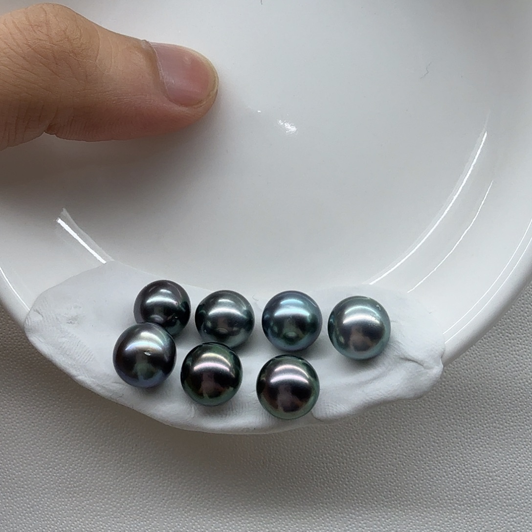 海水珍珠裸珠7颗9-10大溪地