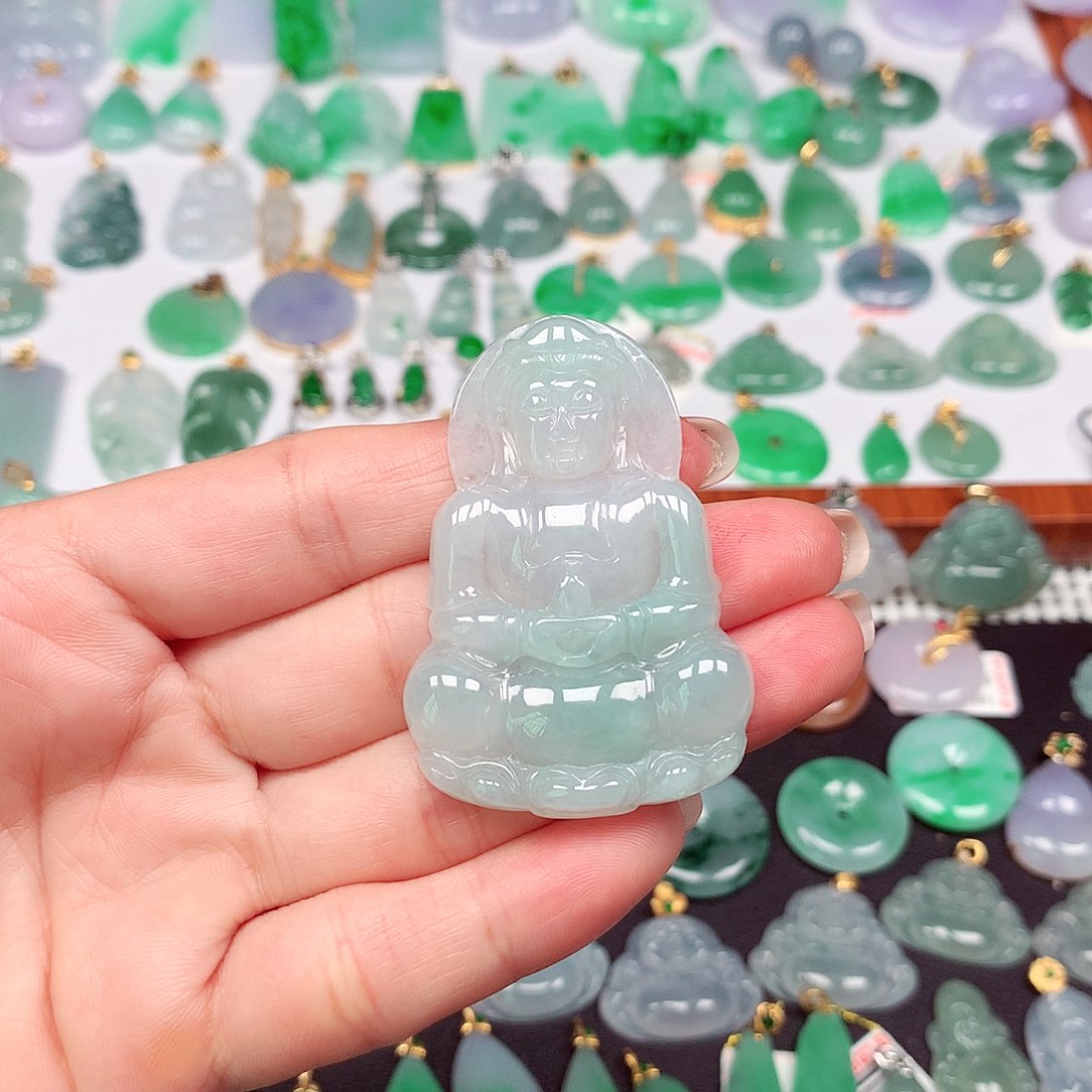 翡翠颈饰未镶嵌天然翡翠A货