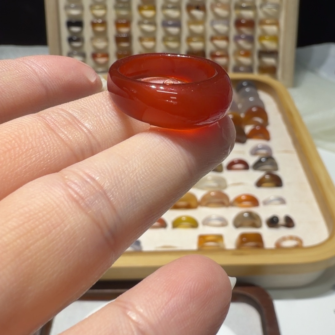 玛瑙/玉髓未镶嵌戒指港19/不退换