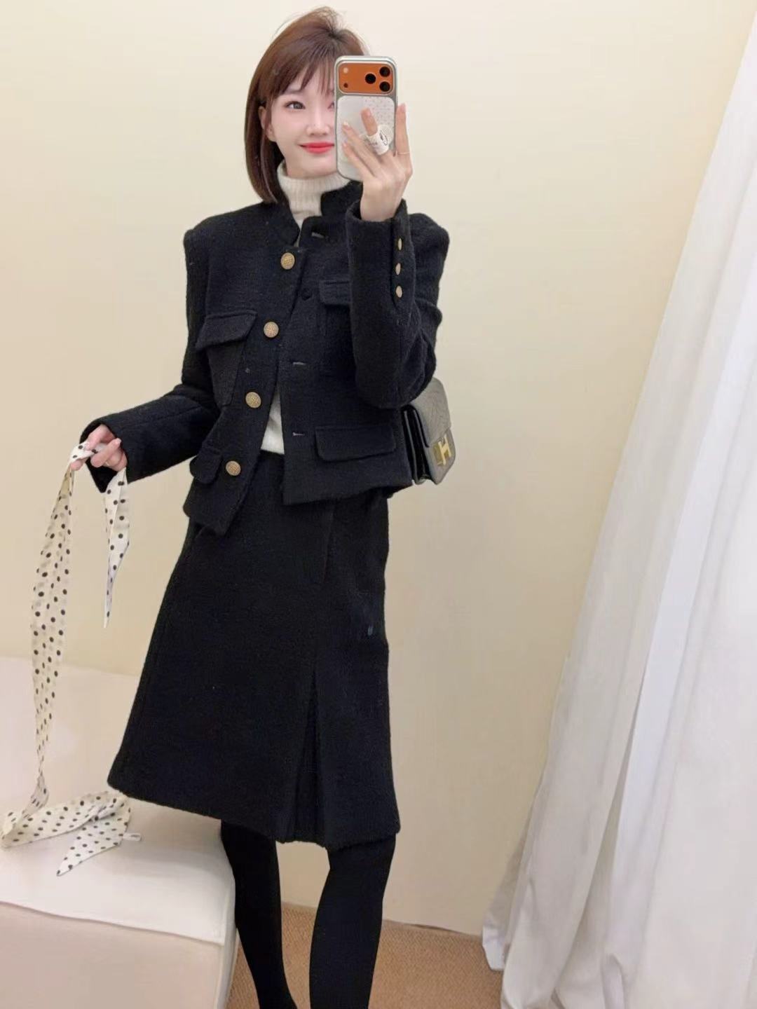 显瘦法式小香风套装