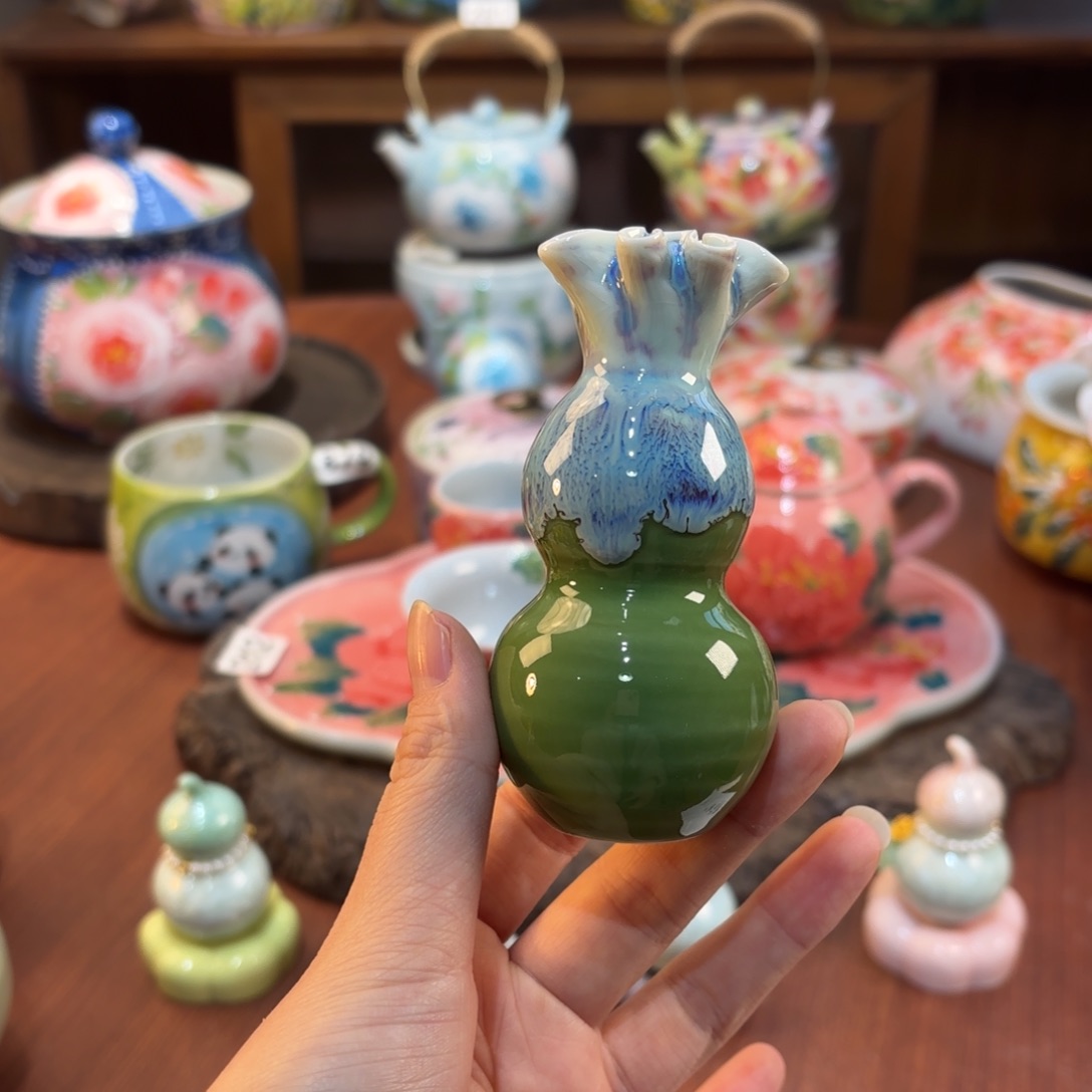 景德镇手绘高温釉下彩陶瓷茶具