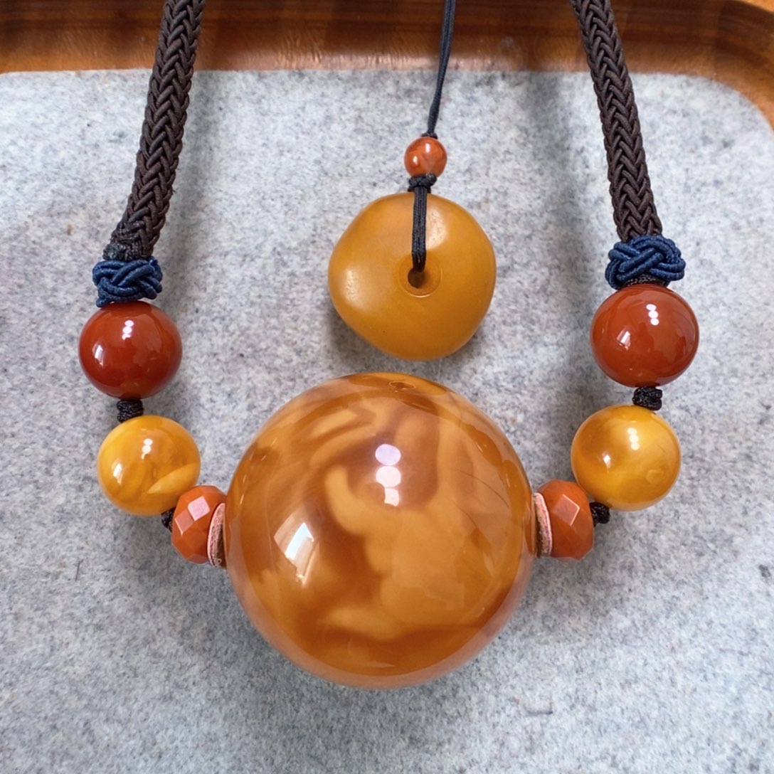 蜜蜡项链未镶嵌蜜蜡锁骨