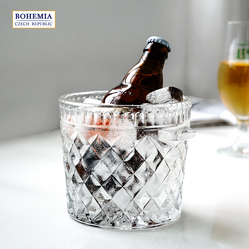 捷克进口Bohemia 水晶玻璃冰桶 红酒香槟冰桶家用冰块桶冰镇桶
