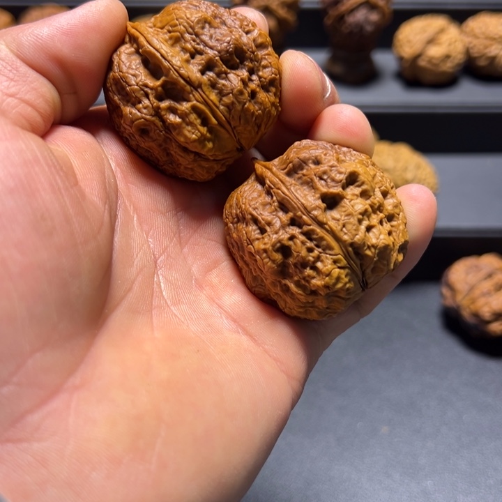 文玩核桃把件B花脸元宝蟾42mm