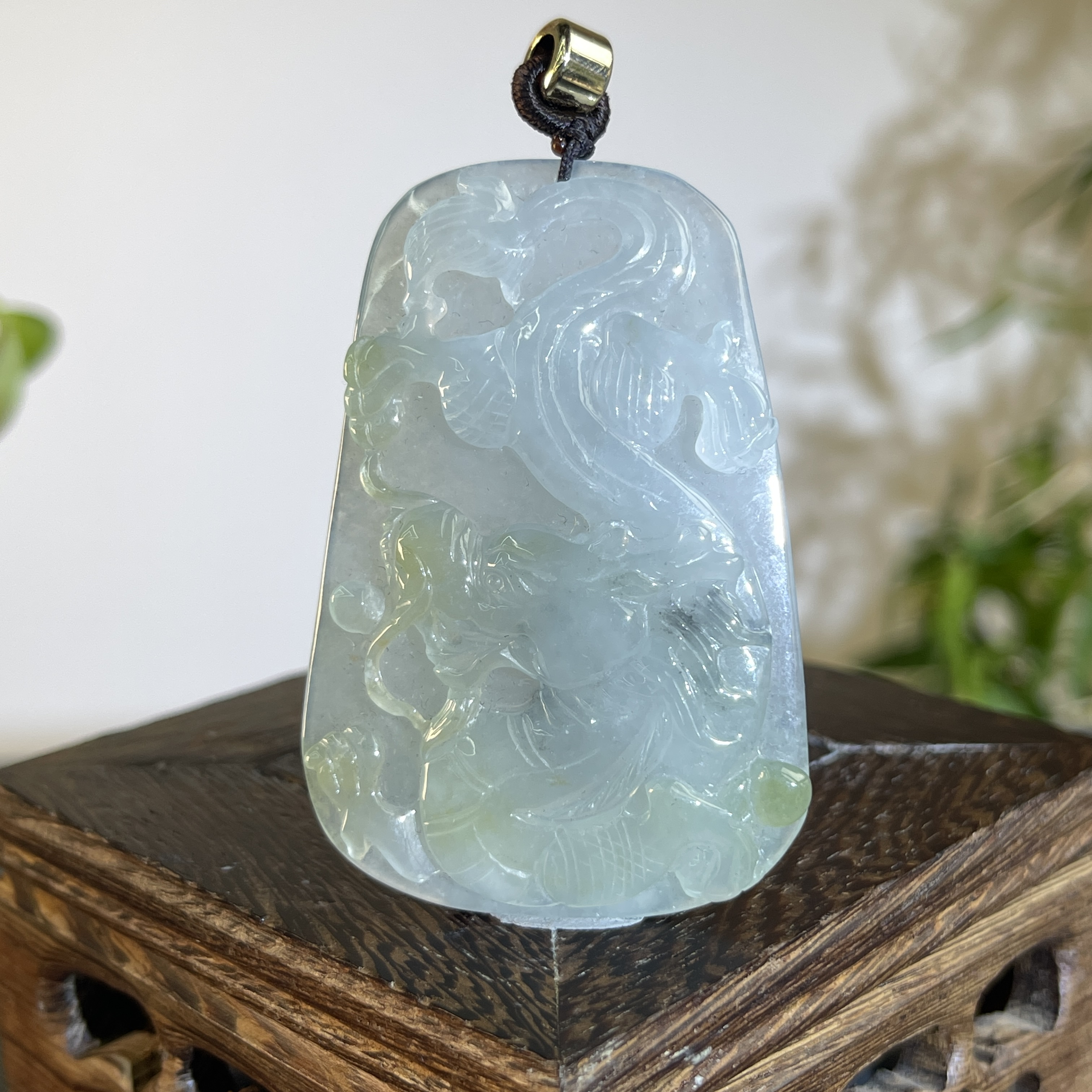 JTA18-61  天然缅甸A货翡翠 龙牌